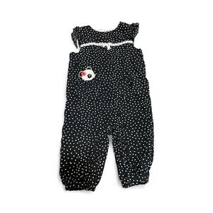 Gymboree Panda Baby Girl Romper Overalls Polka Dot Black White Outfit Clothing